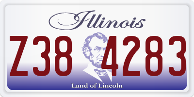 IL license plate Z384283