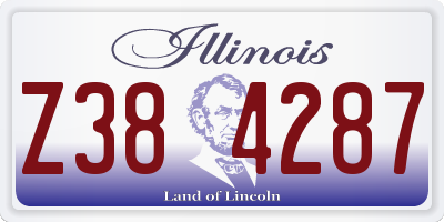 IL license plate Z384287