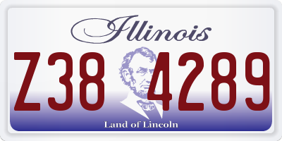IL license plate Z384289