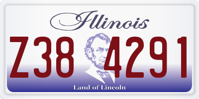 IL license plate Z384291