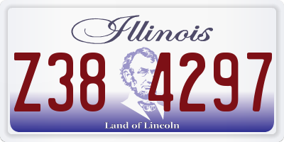 IL license plate Z384297