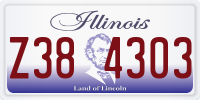 IL license plate Z384303