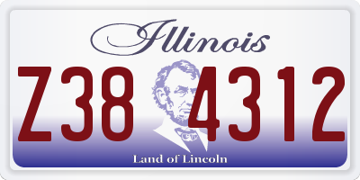 IL license plate Z384312