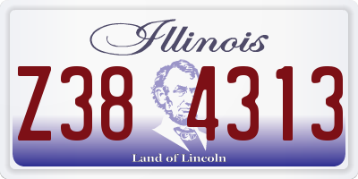 IL license plate Z384313