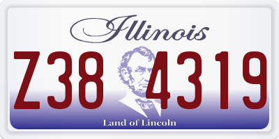 IL license plate Z384319