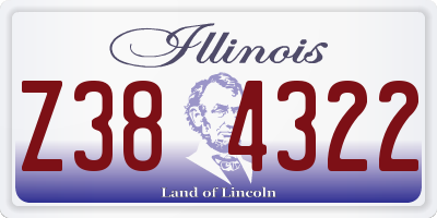 IL license plate Z384322