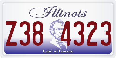 IL license plate Z384323