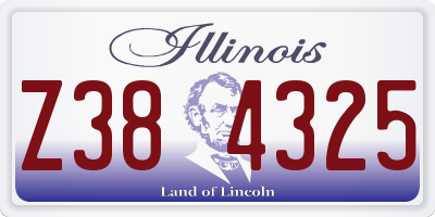 IL license plate Z384325