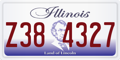 IL license plate Z384327