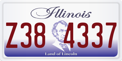 IL license plate Z384337