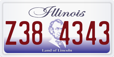 IL license plate Z384343