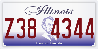 IL license plate Z384344