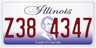 IL license plate Z384347