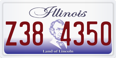 IL license plate Z384350