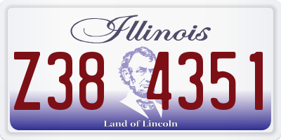 IL license plate Z384351