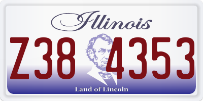 IL license plate Z384353