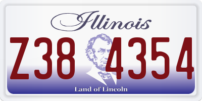 IL license plate Z384354