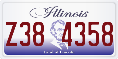 IL license plate Z384358