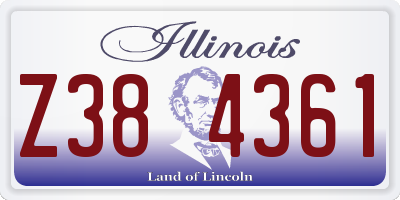 IL license plate Z384361