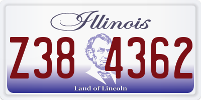 IL license plate Z384362