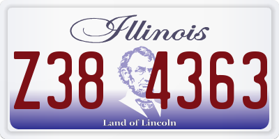 IL license plate Z384363