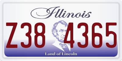 IL license plate Z384365