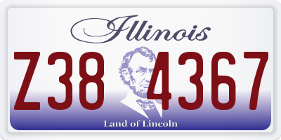 IL license plate Z384367