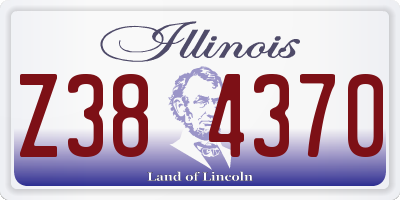 IL license plate Z384370