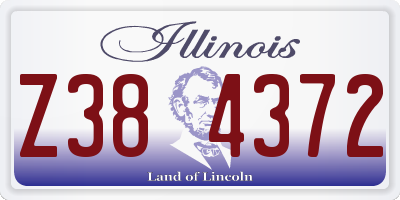 IL license plate Z384372