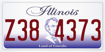 IL license plate Z384373