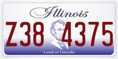 IL license plate Z384375