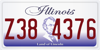 IL license plate Z384376
