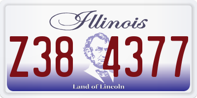 IL license plate Z384377