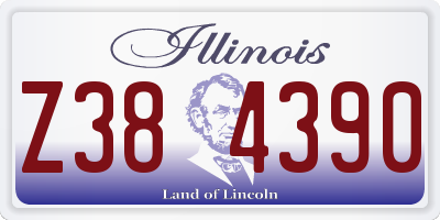 IL license plate Z384390