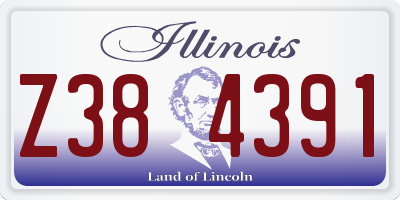 IL license plate Z384391