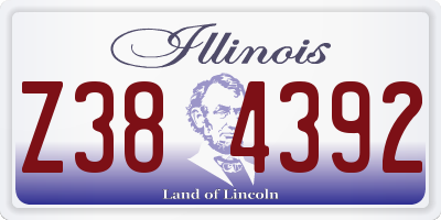IL license plate Z384392