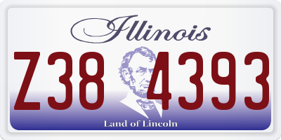 IL license plate Z384393