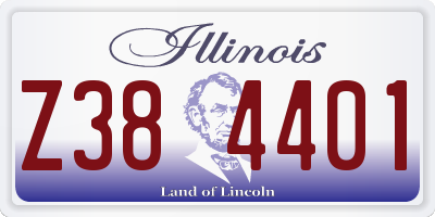 IL license plate Z384401