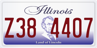 IL license plate Z384407