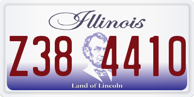 IL license plate Z384410