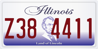 IL license plate Z384411