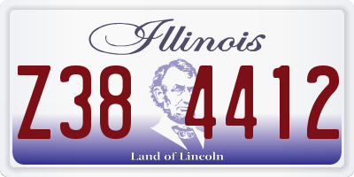 IL license plate Z384412