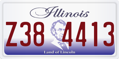 IL license plate Z384413