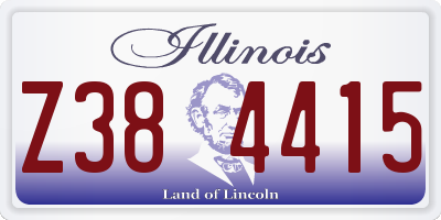 IL license plate Z384415
