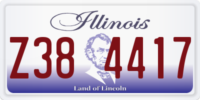 IL license plate Z384417