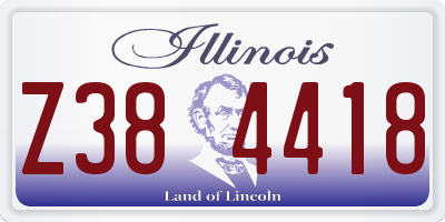 IL license plate Z384418