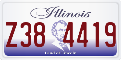 IL license plate Z384419