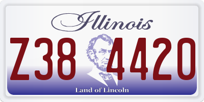 IL license plate Z384420