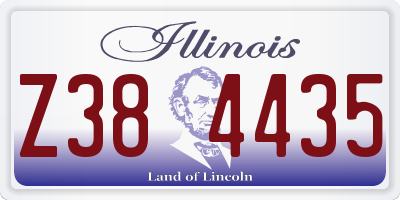 IL license plate Z384435