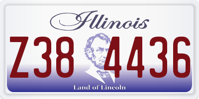 IL license plate Z384436